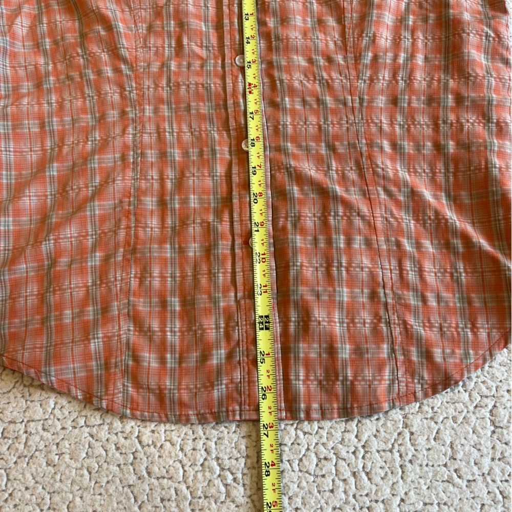 Duluth Trading Sidewinder Plaid Button-Up Shirt – Orange – Women’s Medium - Picture 8 of 9